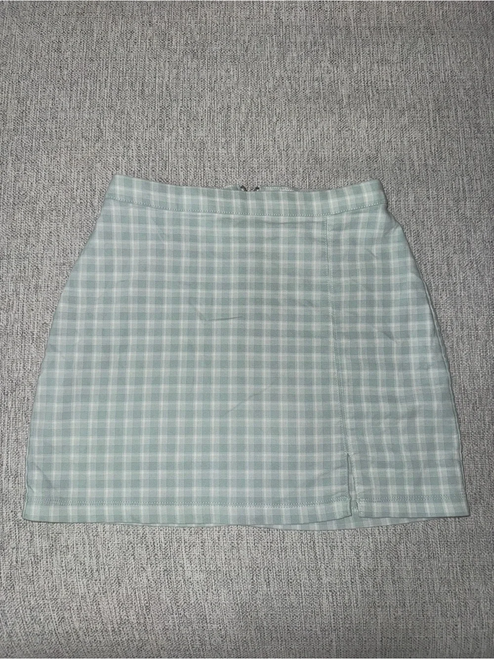 Hollister Mint Green Plaid Mini Skirt